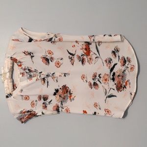 Fun2Fun (Stitch Fix) White Floral Blouse